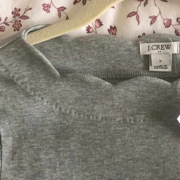 J Crew Scalloped Collar Grey Blouse, Small - Picture 7 of 7